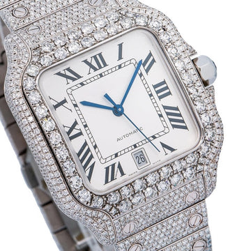 Nova Moissanite Watch | 16c | 14k White Gold | No Logo | D-Color Stone