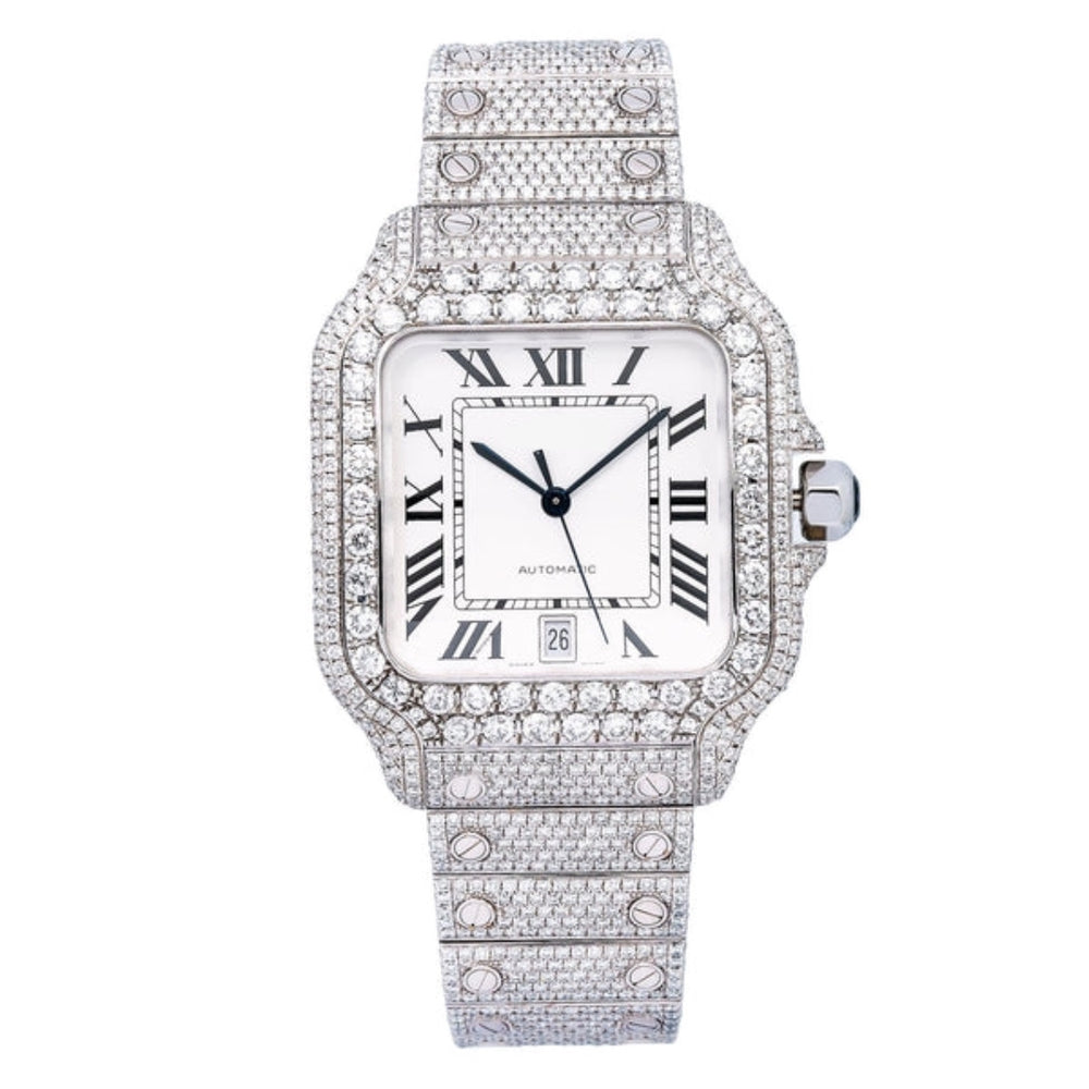 Nova Moissanite Watch | 16c | 14k White Gold | No Logo | D-Color Stone
