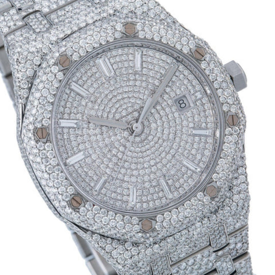 Iceborn Moissanite Watch | 16c | 14k White Gold | D-Color Stone