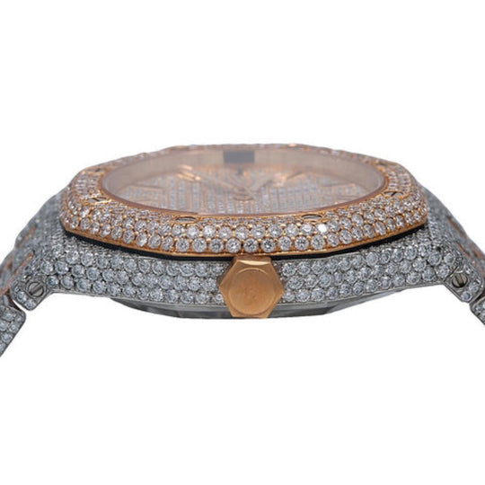 Iceborn Moissanite Watch | 16c | 14k White & Rose Gold | D-Color Stone