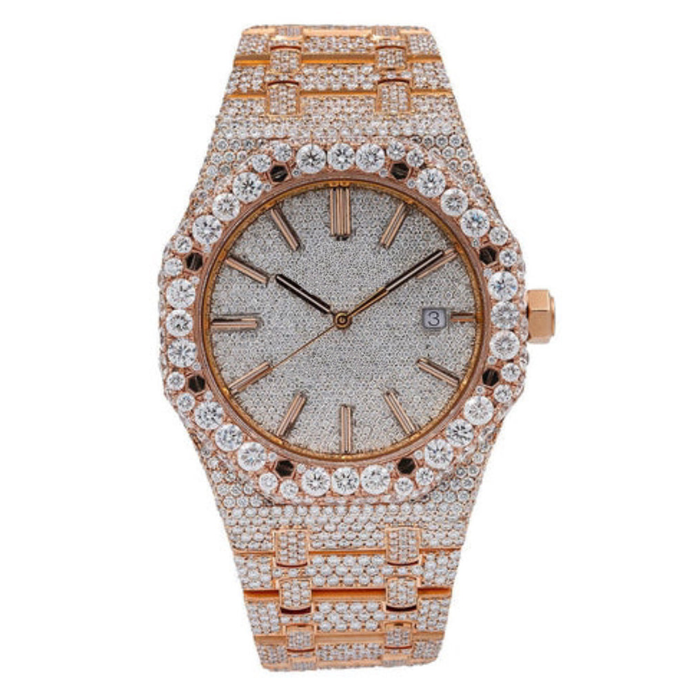 Iceborn Moissanite Watch | 16c | 14k Rose Gold | D-Color Stone