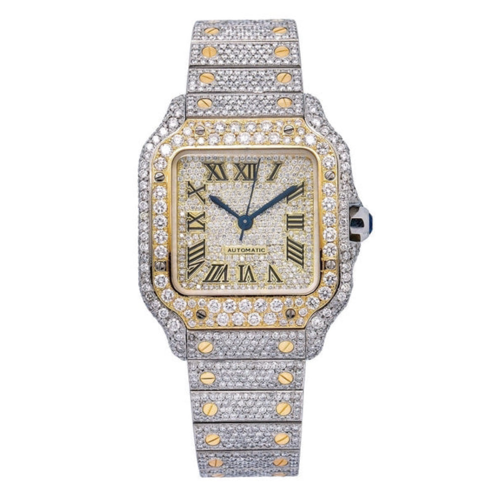Nova Moissanite Watch | 16c | 14k Yellow Gold | D-Color Stone