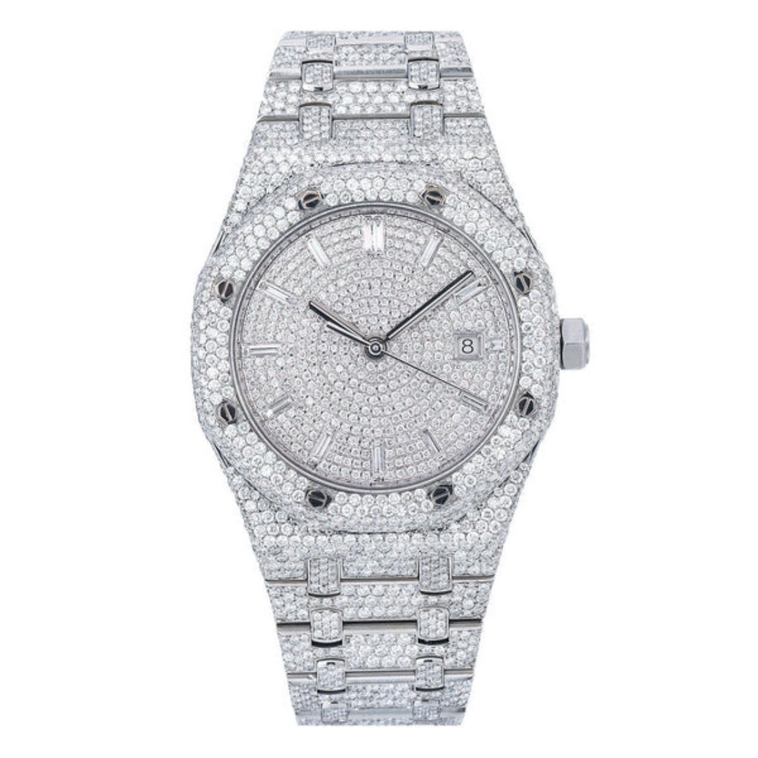 Iceborn Moissanite Watch | 16c | 14k White Gold | D-Color Stone