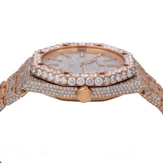 Iceborn Moissanite Watch | 16c | 14k Rose Gold | D-Color Stone