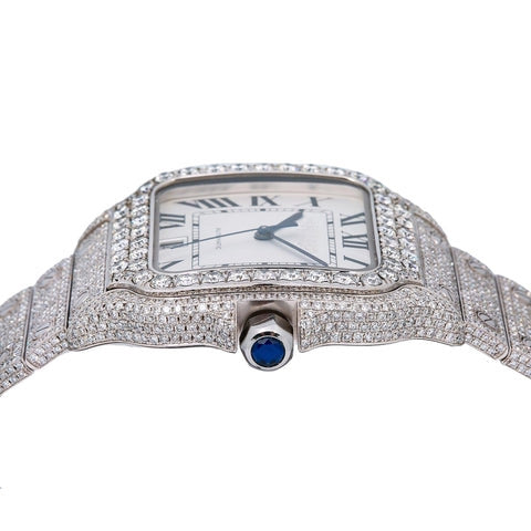 Nova Moissanite Watch | 16c | 14k White Gold | No Logo | D-Color Stone