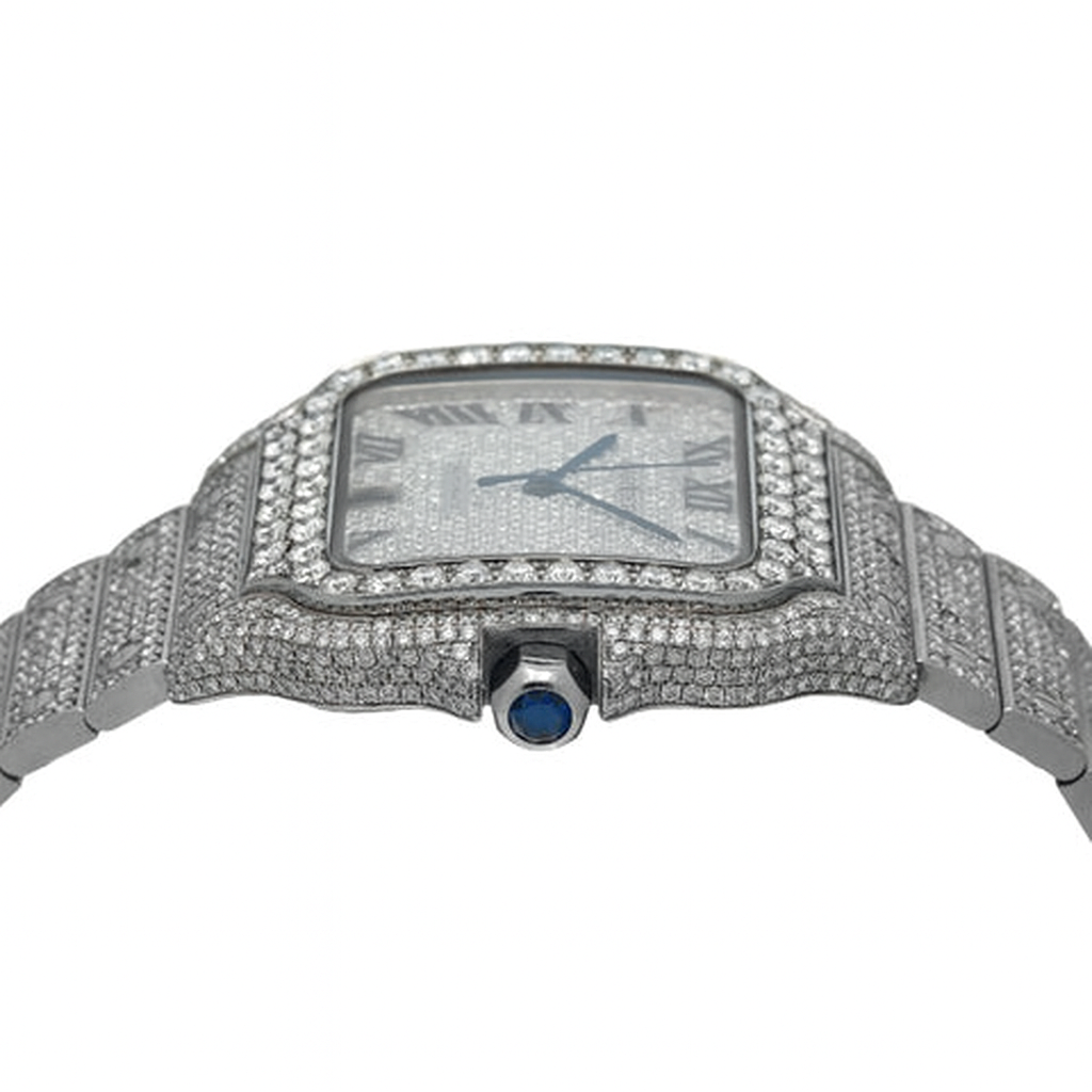 Nova Moissanite Watch | 16c | 14k White Gold | D-Color Stone