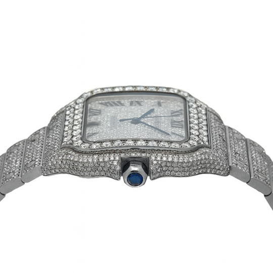 Nova Moissanite Watch | 16c | 14k White Gold | D-Color Stone