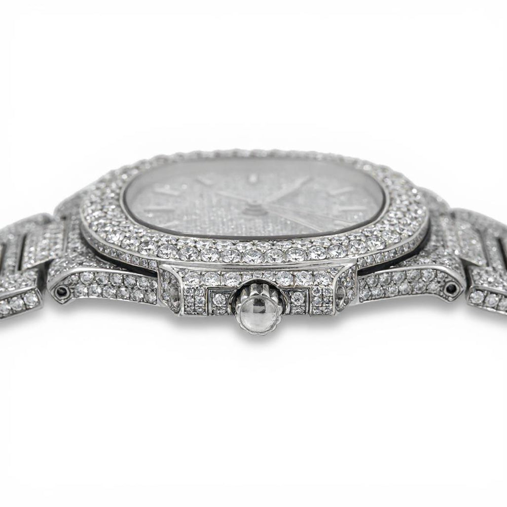 Frostwave Moissanite Watch | 16c | 14k White Gold | D-Color Stone