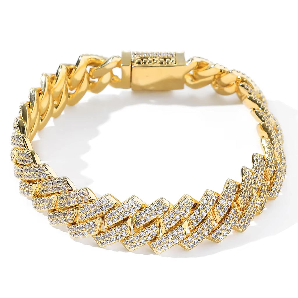 MOISSANITE CUBAN LINK BRACELETS  - 925 STERLING SILVER - D COLOR, VVS1 CLARITY 6MM-10MM
