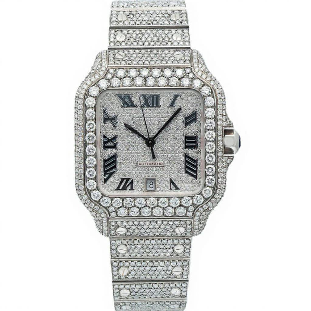 Nova Moissanite Watch | 16c | 14k White Gold | D-Color Stone