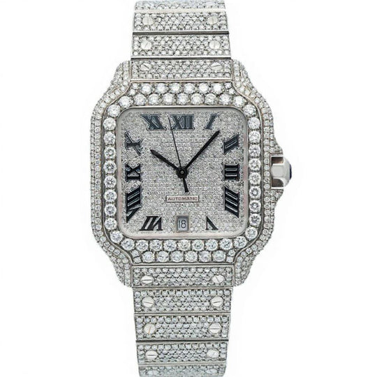 Nova Moissanite Watch | 16c | 14k White Gold | D-Color Stone