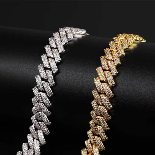 MOISSANITE CUBAN LINK BRACELETS  - 925 STERLING SILVER - D COLOR, VVS1 CLARITY 6MM-10MM