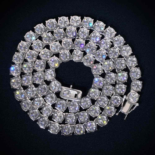 MOISSANITE TENNIS CHAIN BRACELETS - 925 STERLING SILVER - D COLOR, VVS1 CLARITY